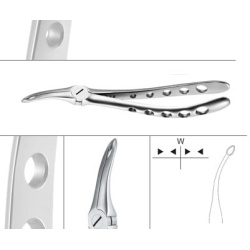 Wortelrest extractietang gegroefd