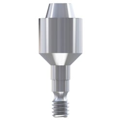 TN Screw Retained Abut., Straight - Ø 4.5mm, H 4mm